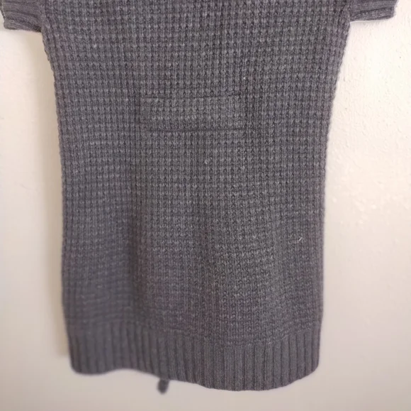 Vince Dark Grey Textured Sweater With Tie Cashmere Blend Size XS - Picture 12 of 14